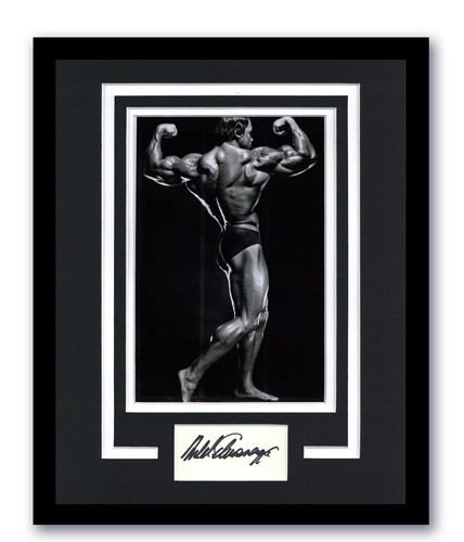ARNOLD SCHWARZENEGGER SIGNED AUTOGRAPH FRAMED 11x14 DISPLAY ACOA BODY BUILDER 