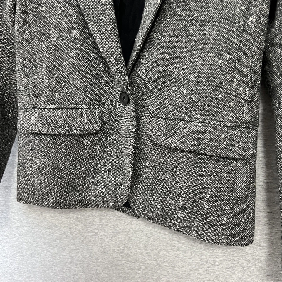 Blazer Abercrombie & Fitch Mujer 0 Mezcla de Lana Tweed Academia Chaqueta Preppy 2010 Foto 3 de 4