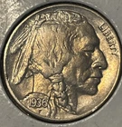 1936-S Buffalo Nickel Au Luster