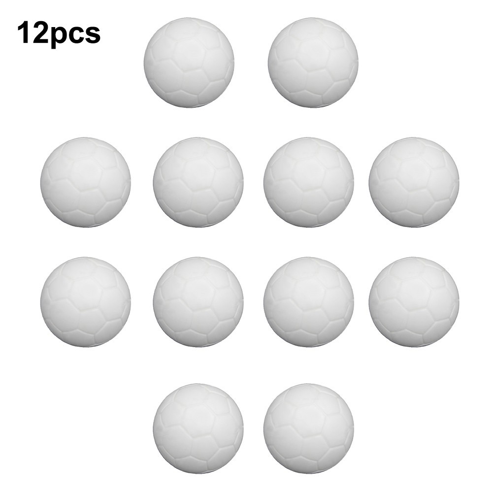 Set de pelotas sólidas blancas para futbolin mesa 12 unidades diámetro 36mm