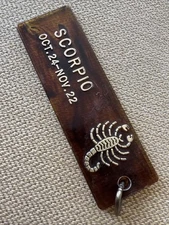 Vintage Keychain Scorpio Zodiac