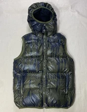 John Galliano Printed Gazette Camo Puffer Vest Down Jacket size 32/46