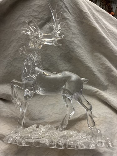 Vintage Lucite Acryl klar Hirsch Bock Figur 9x14 - Bild 1 von 10