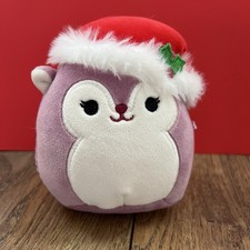 Squishmallow Allina The Squirrel W/Santa Hat 3.5"