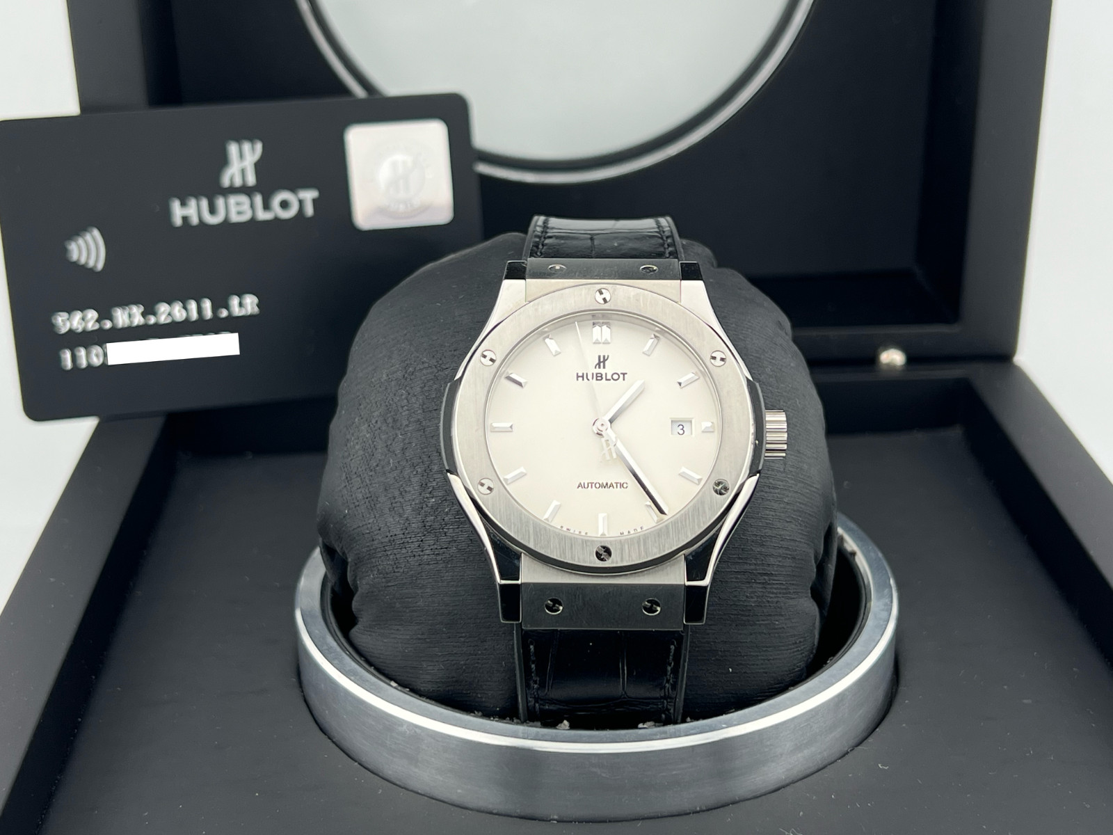Hublot Classic Fusion 542.NX.2611.LR 42mm White Opaline Dial Titanium Box Paper