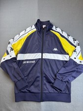 KAPPA Mens Graphic Tracksuit Top Jacket Medium Blue Removable Sleeves