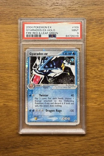 2004 POKEMON EX FIRE RED & LEAF GREEN #109 GYARADOS EX-HOLO PSA 9