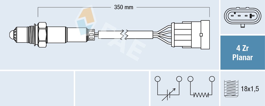 Fits FAE 77223 OXYGEN SENSOR