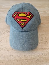 Blue Jean Denim DC Universal Superman Adjustable Youth Baseball Ball Cap Hat