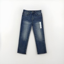 NWT Cat  Jack Boy  s Demin Jean Sz 12 Straight Leg Adjustable Waist Blue