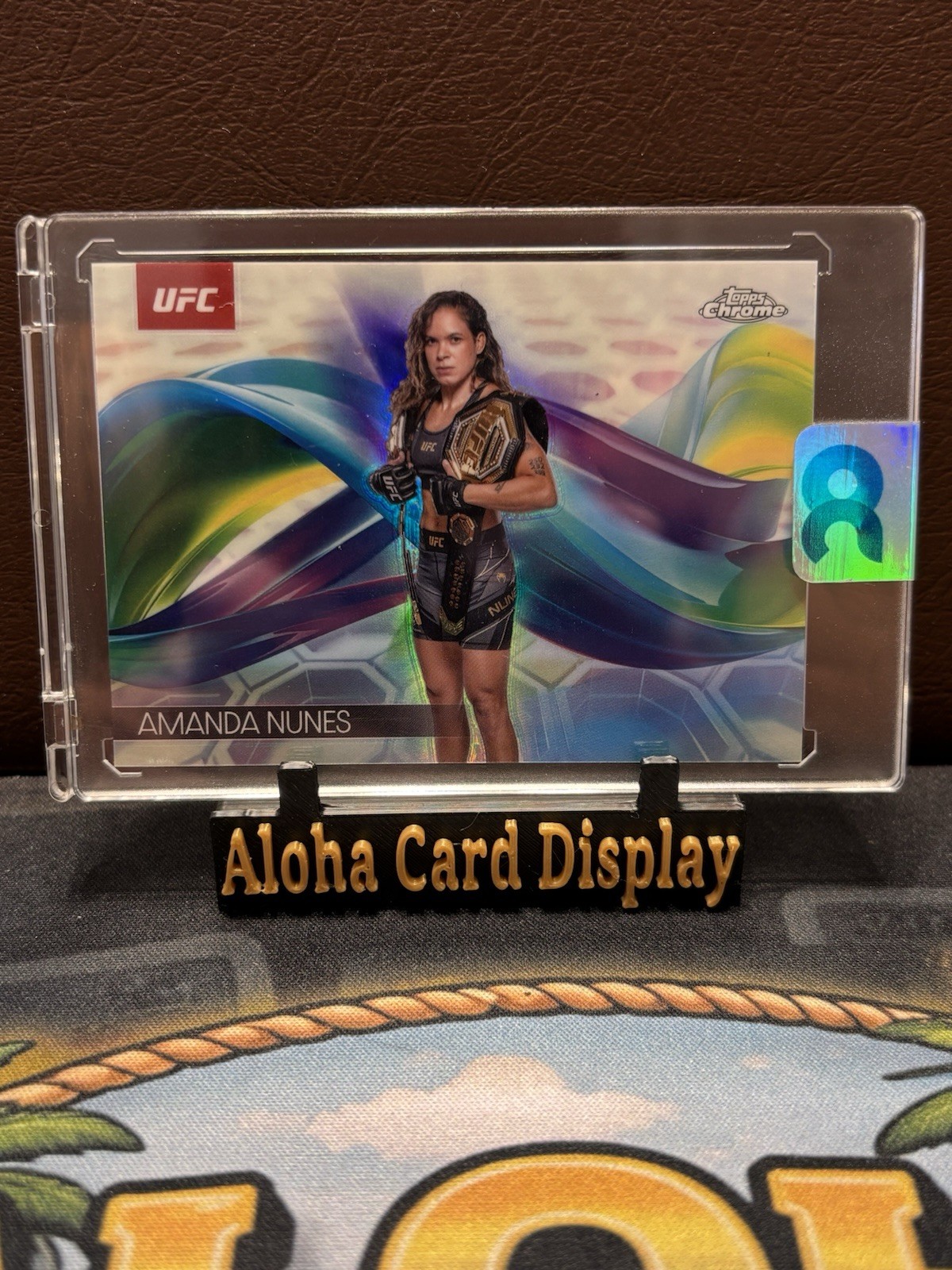 2025 Topps Chrome Amanda Nunes Helix Case Hit SSP Double Champ Image HEL-9