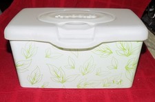huggies wipes container green leaf design ex. empty