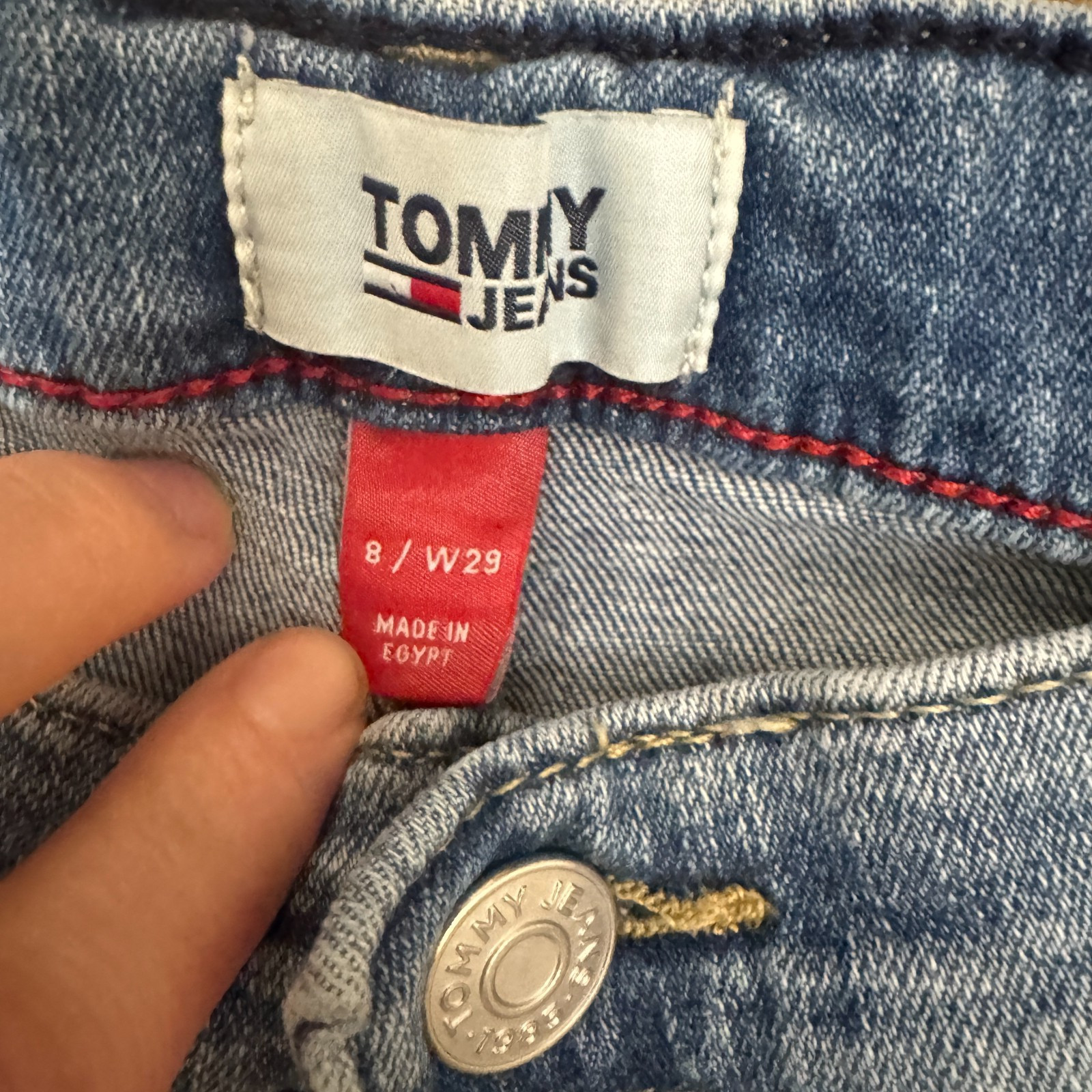 Vintage 90s Tommy Hilfiger Flag Jeans Women's 8 W29 Mid Relaxed Bootcut Casual thumbnail 4