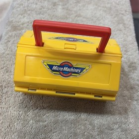 Vintage Galoob Micro Machines Speed Shop 1990 Yellow Tool Box Pit Kit W/ Parts