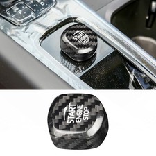 Compatible with Volvo Start Stop Button Cover Keyless One Click Push Black