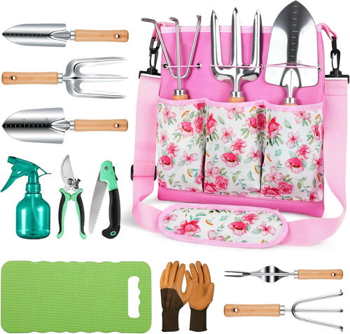All-In-One Garden Tool Set, 11-Piece Heavy Duty Gardening Tools with Ergonomic C - Picture 1 of 6