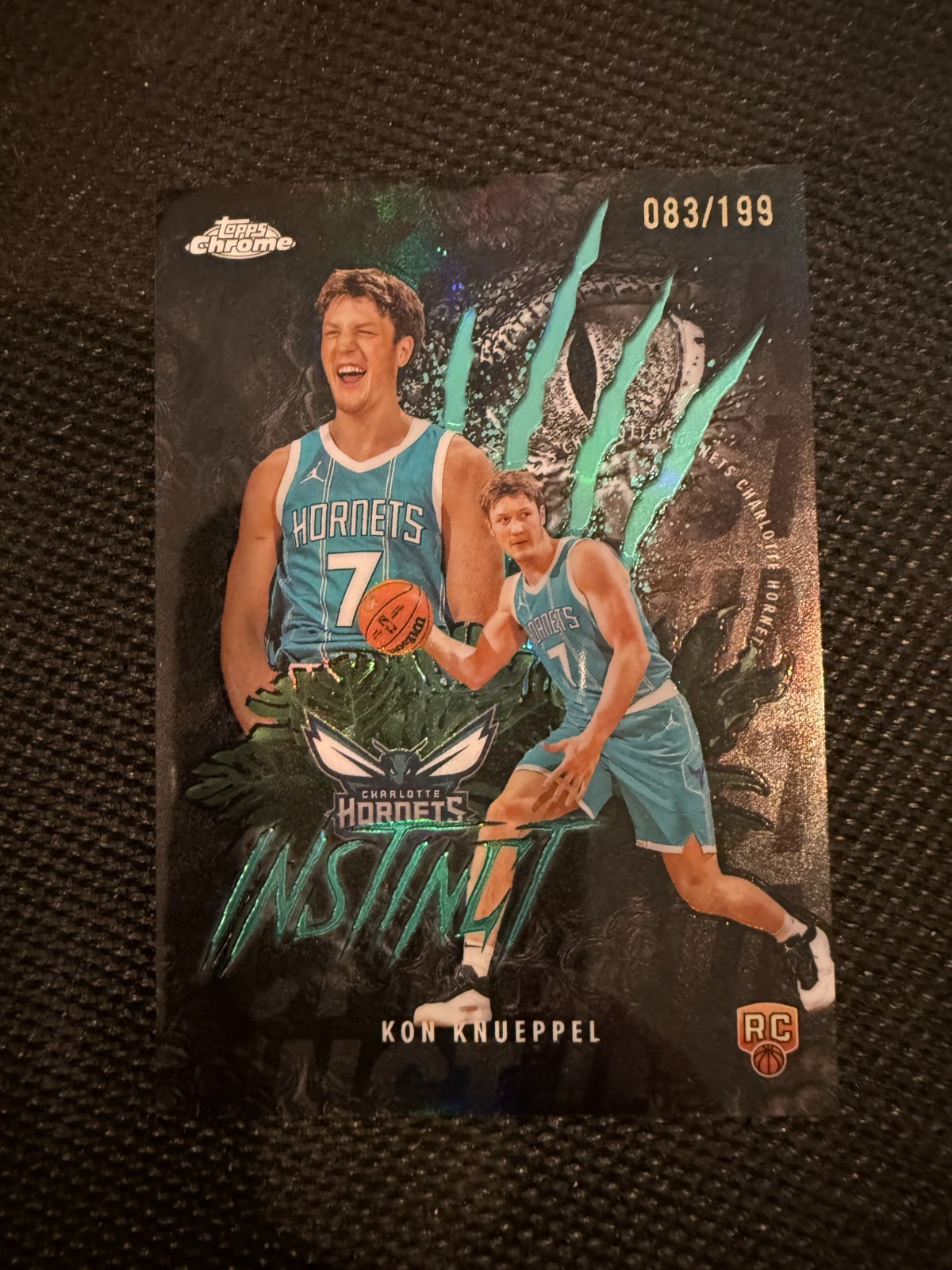 2025-26 Topps Chrome Kon Knueppel Instinct Aqua Refractor /199 #INS-14