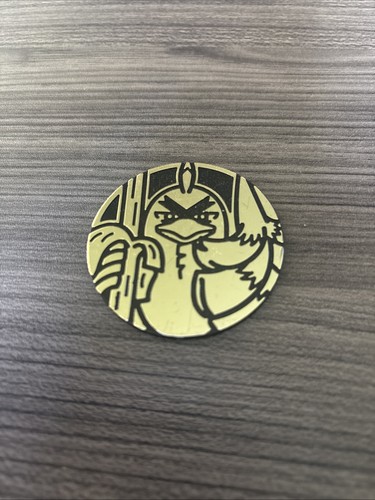 Official Pokémon Sirfetch’d Jumbo Flipping Coin / Token - Gold Card Game