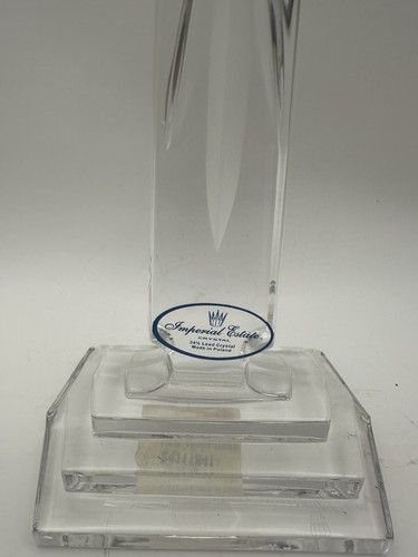 Vintage Imperial Estate Crystal Cross 24% Lead Crystal Made In Poland 8” - Picture 2 of 10