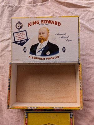 king edward mild tobacco box KING EDWARD MILD TOBACCO EMPTY CIGAR BOX LOT OF 2 Imperial & Tip Cigarillo