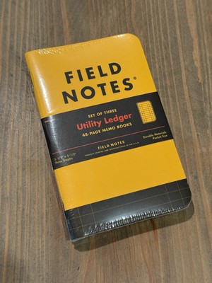 Field Notes FNC-34b Utility Ledger 3-Pack Spring 2017 Limited Edition NEW/SEALED
