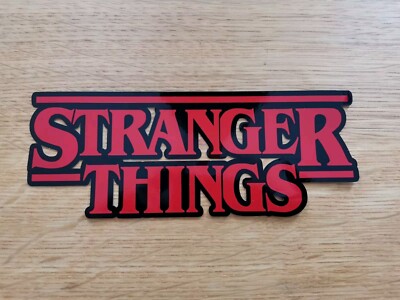 Stranger Things Sticker Aufkleber Vinyl Schwarz Rot Neu