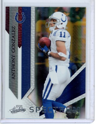 2009 Playoff Absolute Anthony Gonzalez 41 Spectrum Silver 19/25 Colts Buckeyes