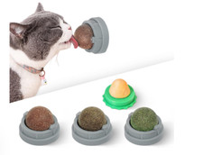 Catnip Silvervine Balls 4 Pcs, Extra Cat Energy Ball, Edible Kitty Lick Toys, He