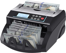 Money Counter Machine with Value Count for US Dollar Bills,Uv/Mg/Mt/Ir/Dd Counte