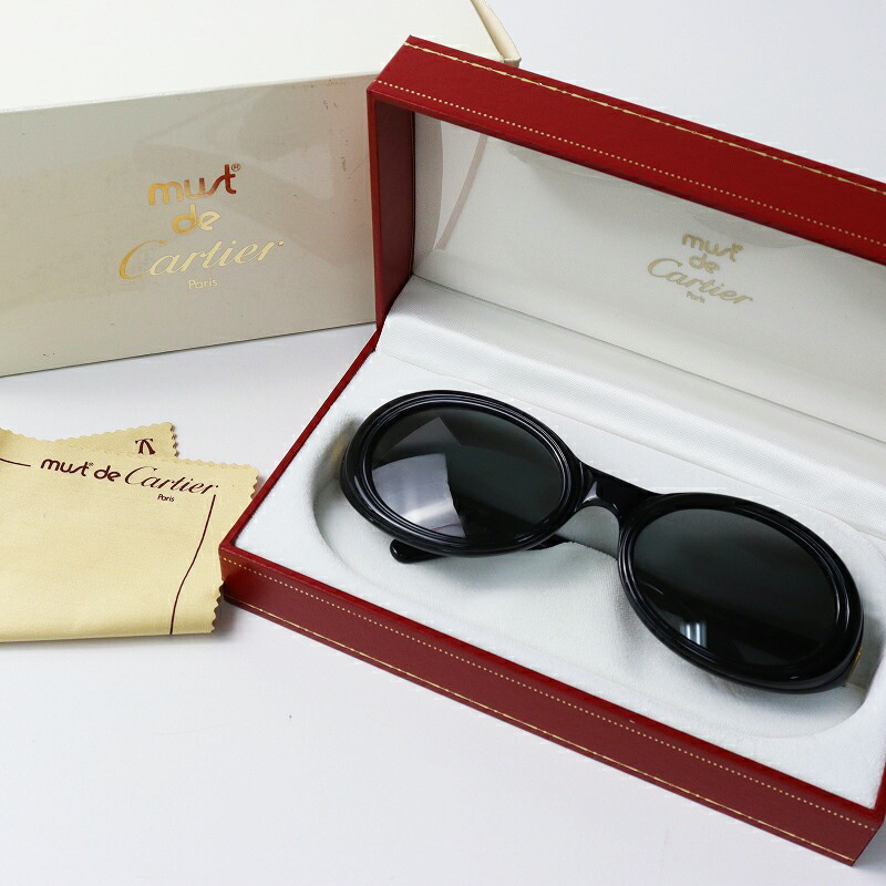 must de Cartier Trinity Sunglasses Black noir 53□20 | eBay