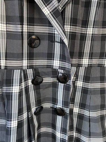 NY Collection Womens Black Plaid Raincoat Jacket Medium - Picture 3 of 11