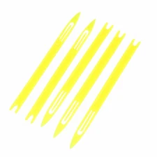 5 Pcs 2# Yellow Plastic Fishing Net Repair Netting Needle Shuttles