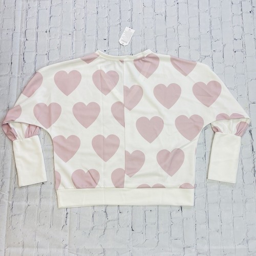 Exklusiver Pullover Damen XLarge Rosa Herz Langarm Pulli Sweatshirt - Bild 8 von 8