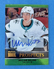 2021-22 Skybox Metal Premium Prospects Auto RC William Eklund Emerald /10 #PP-16