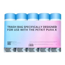 PETKIT 5 Rolls Replaced Waste Bags, Self-Cleaningfor Cat Litter Box Waste Bags