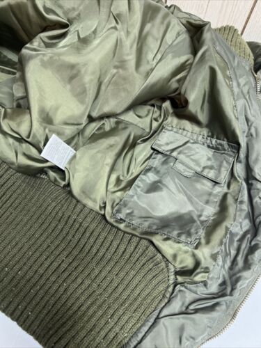 Arizona Jean Co Puffer Jacket Wool Trimmed Army Green WarmLarge Nice!! - Picture 9 of 9