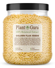 Golden Flax Seeds Whole 2 lbs. Jar Bulk NON GMO 100 Pure Linseed Flaxseed