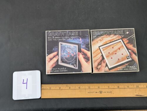2 Vintage 1980 Gravitease 1 & 2 Water Puzzles Magnif Inc Dexterity Puzzles - Picture 10 of 10