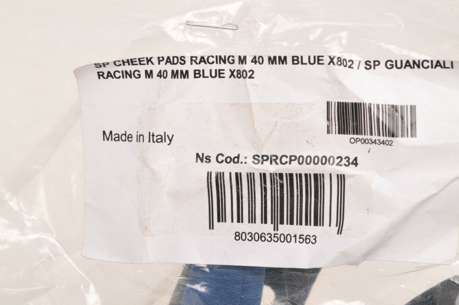 GENUINE Nolan SPRCP00000234 Replacement Helmet Cheek Pads M 40mm Blue