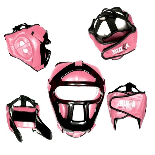Buka Detachable Bar Head Guard Helmet Premium Synthetic Leather MMA Boxing - Picture 5 of 13