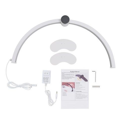 Lámpara LED de media luna 36W brillo ajustable salón belleza escritorio arte en uñas - Imagen 8 de 14