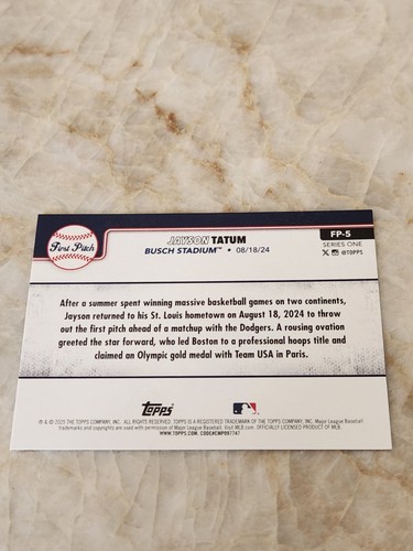 2025 Topps Series 1 & 2 First Pitch Insert Card, Complete Your Set You Pick - Picture 11 of 30