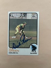 1973 Topps #456 Oakland A’s Dick Green Autograph.