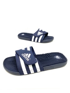 navy blue slip on sandals