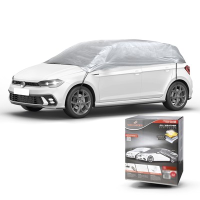 Abdeckplane Auto All Weather, Autoplane Halbgarage Größe M silber