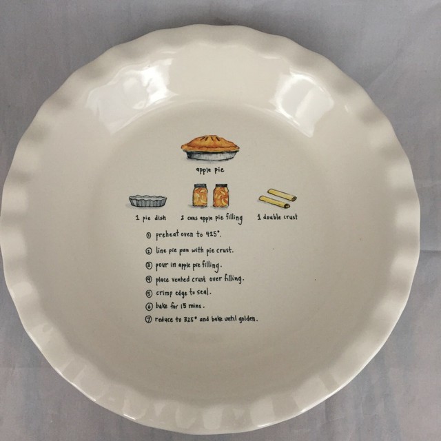 Rae Dunn Holiday Pie Dish eBay