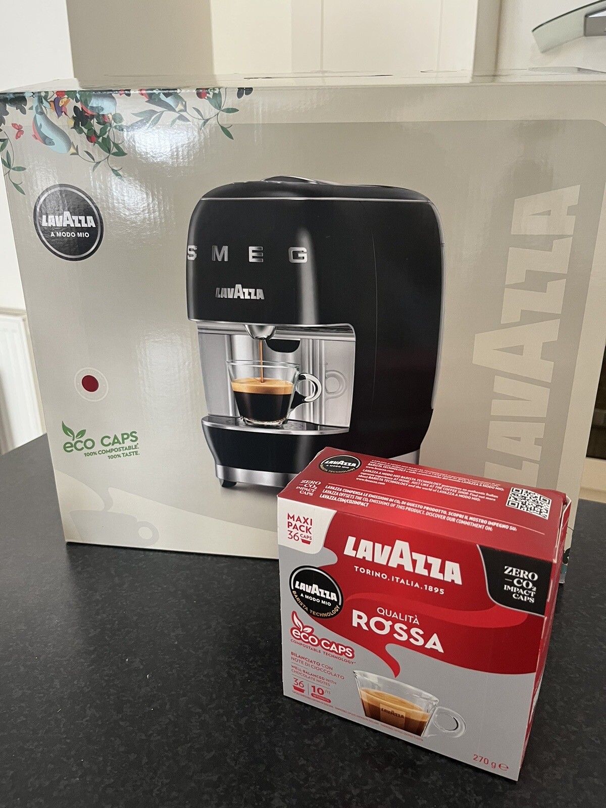 Smeg Red Lavazza Pod Coffee Machine UK 220240V eBay