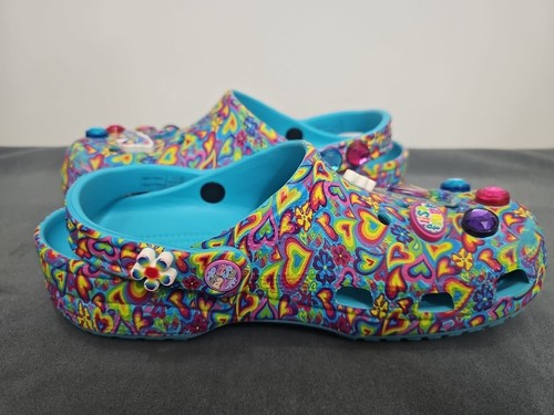 CROCS X Lisa Frank Classic Clogs Kids Size J6 Womens 8 Limited Edition - Picture 5 of 9