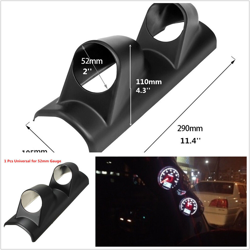52mm 2" Racing Auto Sport Dual Hole Meter Gauge Pillar Mount Pod Holder Bracket