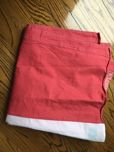 Nautica Twin Tailored Bed Skirt Bedskirt Red Canvas 15.5” Drop Dust Ruffle - Foto 1 di 4